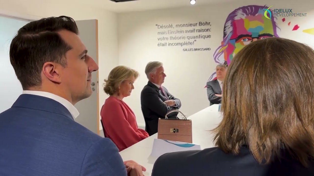 Transinne (Libin). Visite royale au Centre cybersécurité d'IDELUX