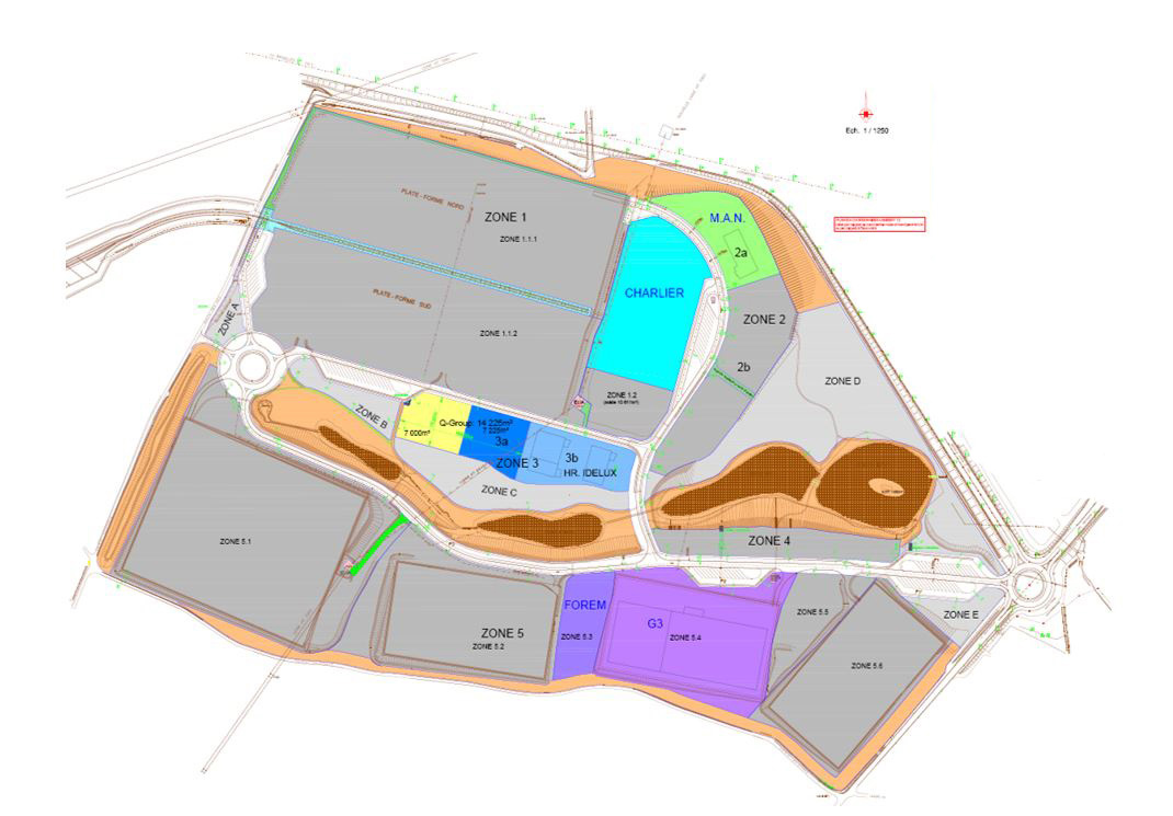 Plan des parcelles - Investir sur le parc d'activités Ardenne Logistics